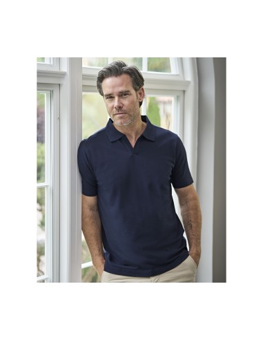 T-1404-Luxury Stretch V-Neck Polo